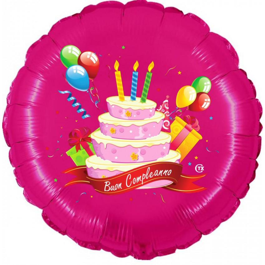 Palloncini Mylar CTX+ - Buon Compleanno Rosa (18”)